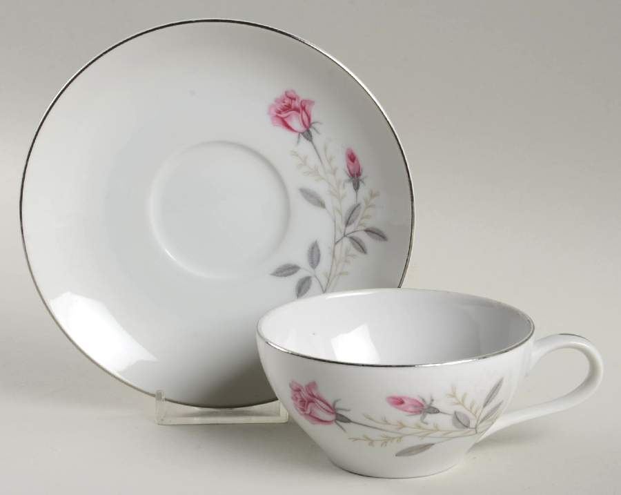Fragrance Flat Cup & Saucer Set by Princess (Japan)-1