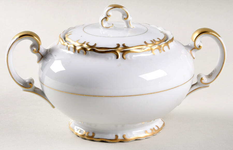 Golden Baroque Sugar Bowl & Lid by Princess (Japan)-1