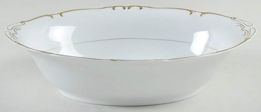 Golden Baroque 10" Oval Vegetable Bowl by Princess (Japan)-1