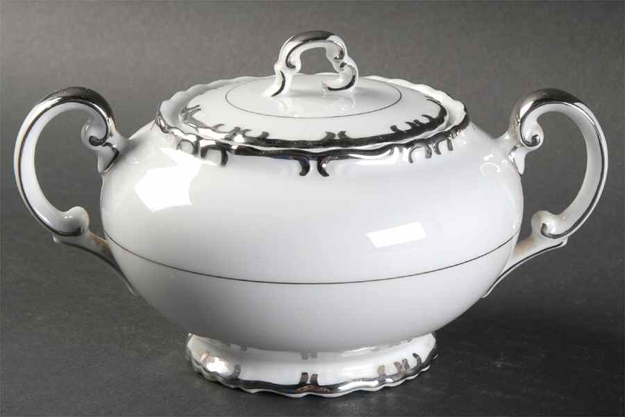 Silver Baroque Sugar Bowl & Lid by Princess (Japan)-1