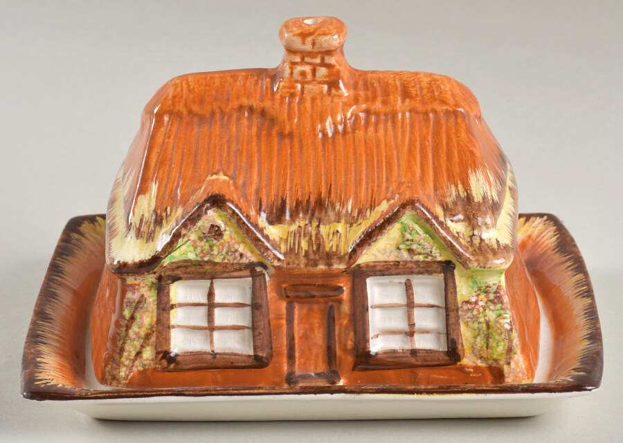 Ye Olde Cottage Rectangular Cheese Dish with Lid by Price Kensington-1
