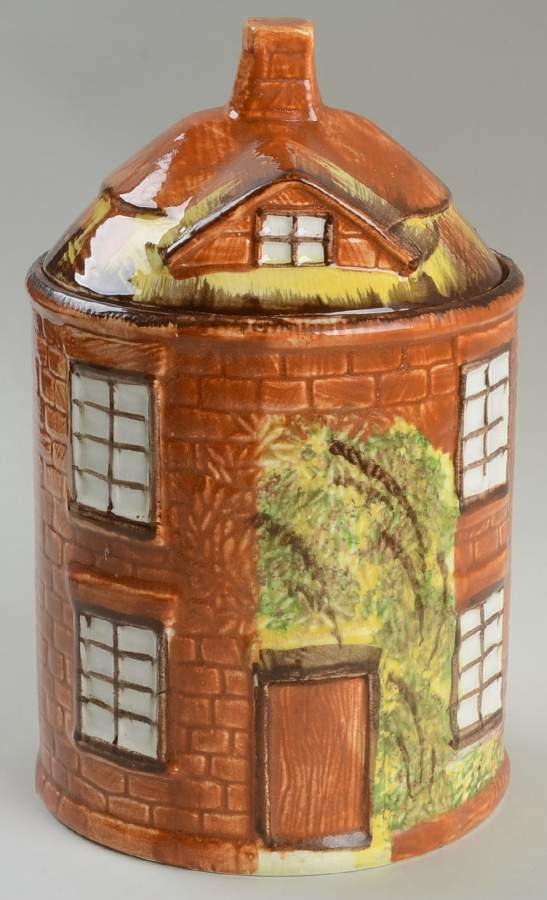 Ye Olde Cottage Biscuit Barrel & Lid by Price Kensington-1