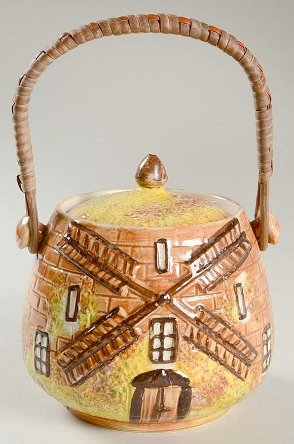 Ye Olde Cottage Biscuit Barrel & Lid by Price Kensington-1