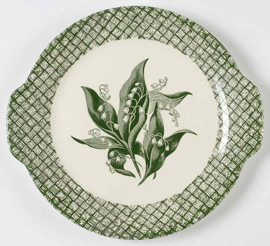Lily of The Valley Handled Cake Plate by Prim Rose-1