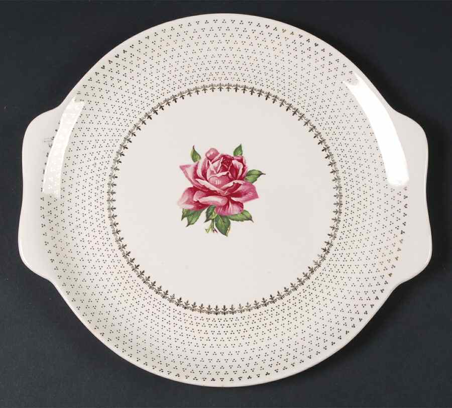 Romance Rose Handled Cake Plate by Prim Rose-1