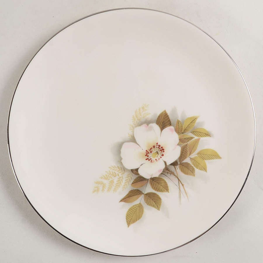 Ivory Rose Salad Plate by Nancy Prentiss-1