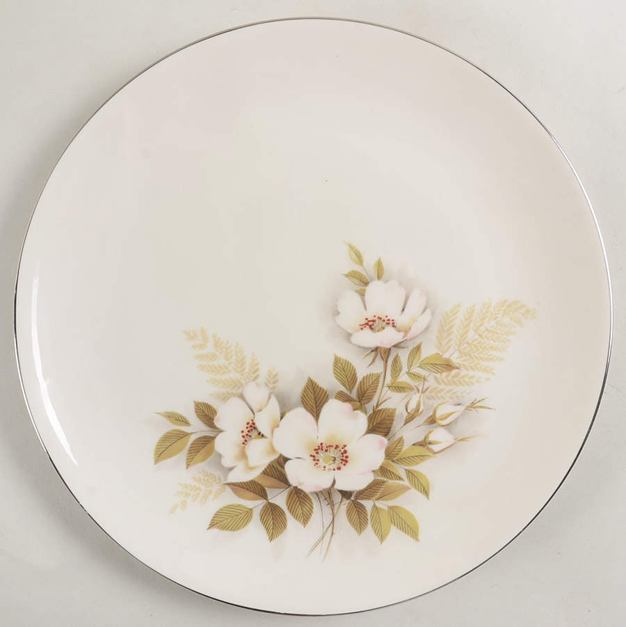 Ivory Rose Dinner Plate by Nancy Prentiss-1