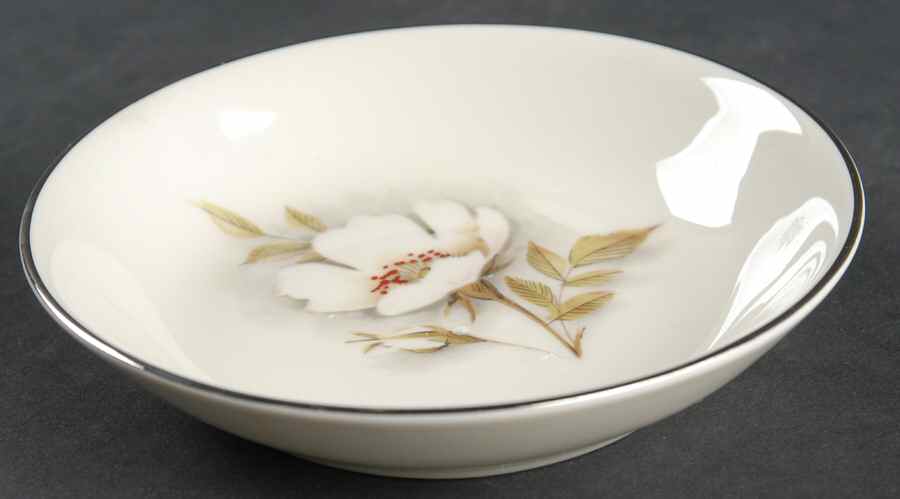Ivory Rose Fruit/Dessert (Sauce) Bowl by Nancy Prentiss-1