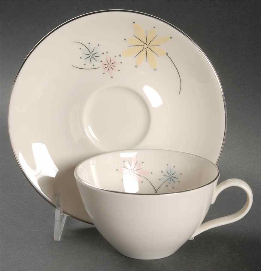 Pastella Flat Cup & Saucer Set by Nancy Prentiss-1