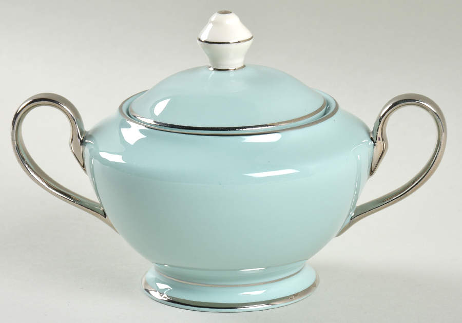 Rosa Mundi Sugar Bowl & Lid by Nancy Prentiss-1