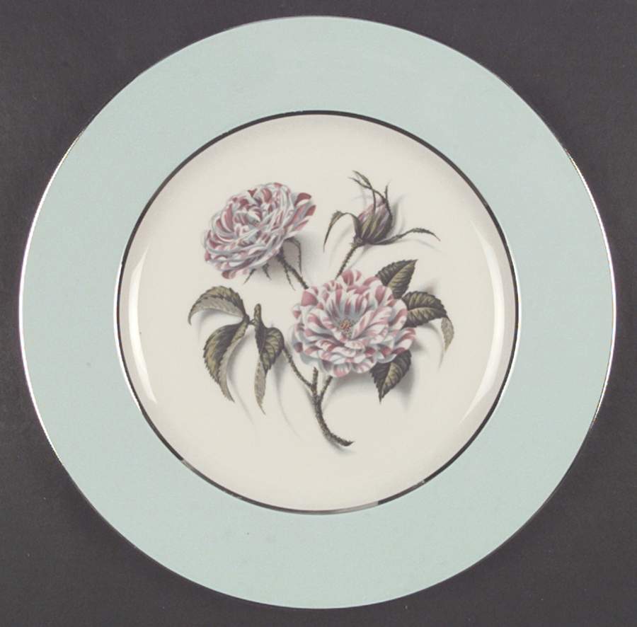 Rosa Mundi Dinner Plate by Nancy Prentiss-1