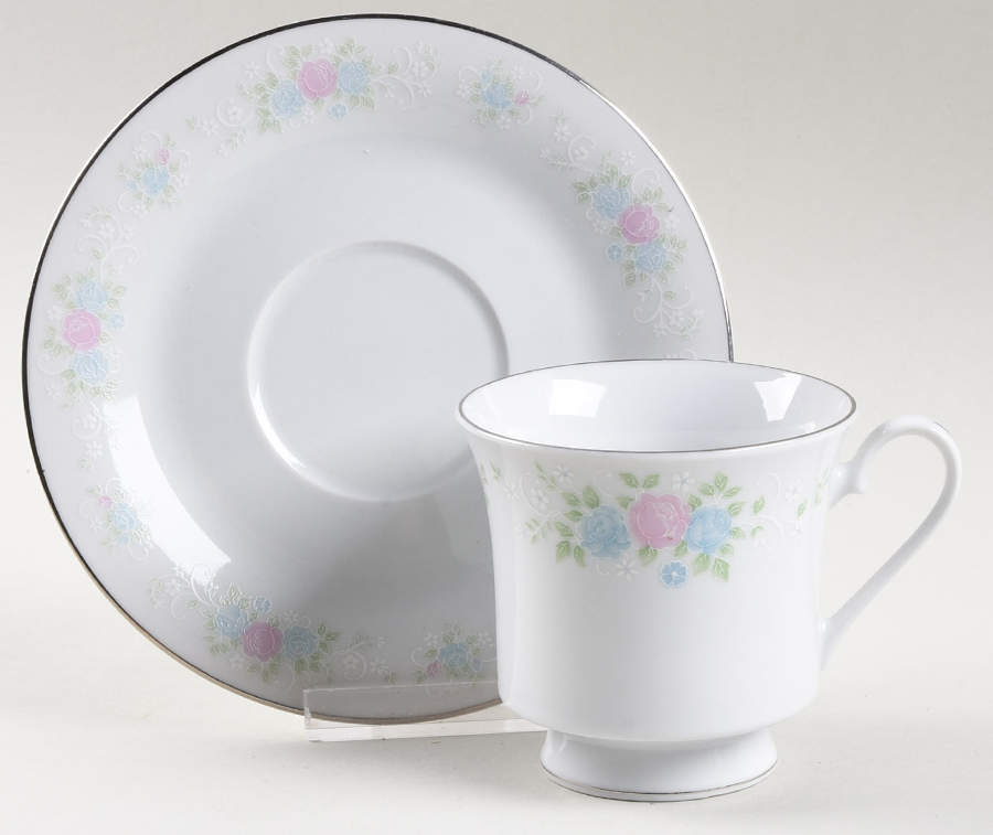 China Garden Footed Cup & Saucer Set by Prestige (China)-1