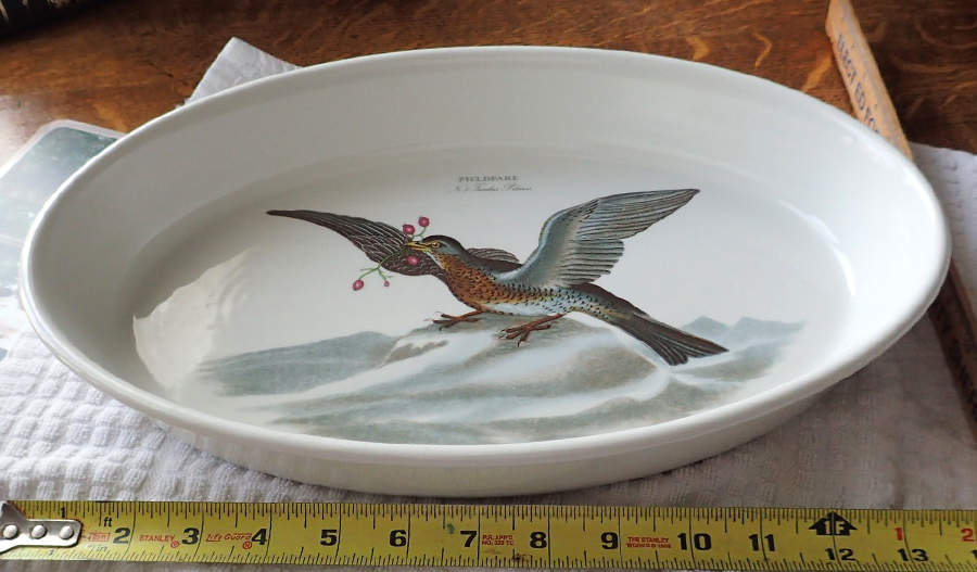 Birds of Britain 14" Oval Baker by Portmeirion-1