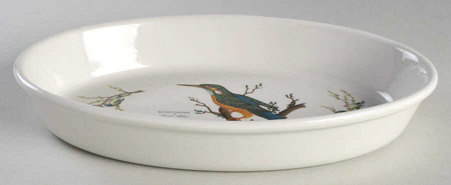 Birds of Britain 11" Oval Baker by Portmeirion-1