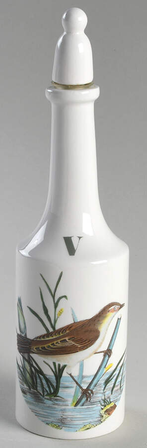 Birds of Britain Vinegar Cruet with Stopper by Portmeirion-1
