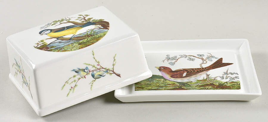 Birds of Britain Half Pound Covered Butter by Portmeirion-1