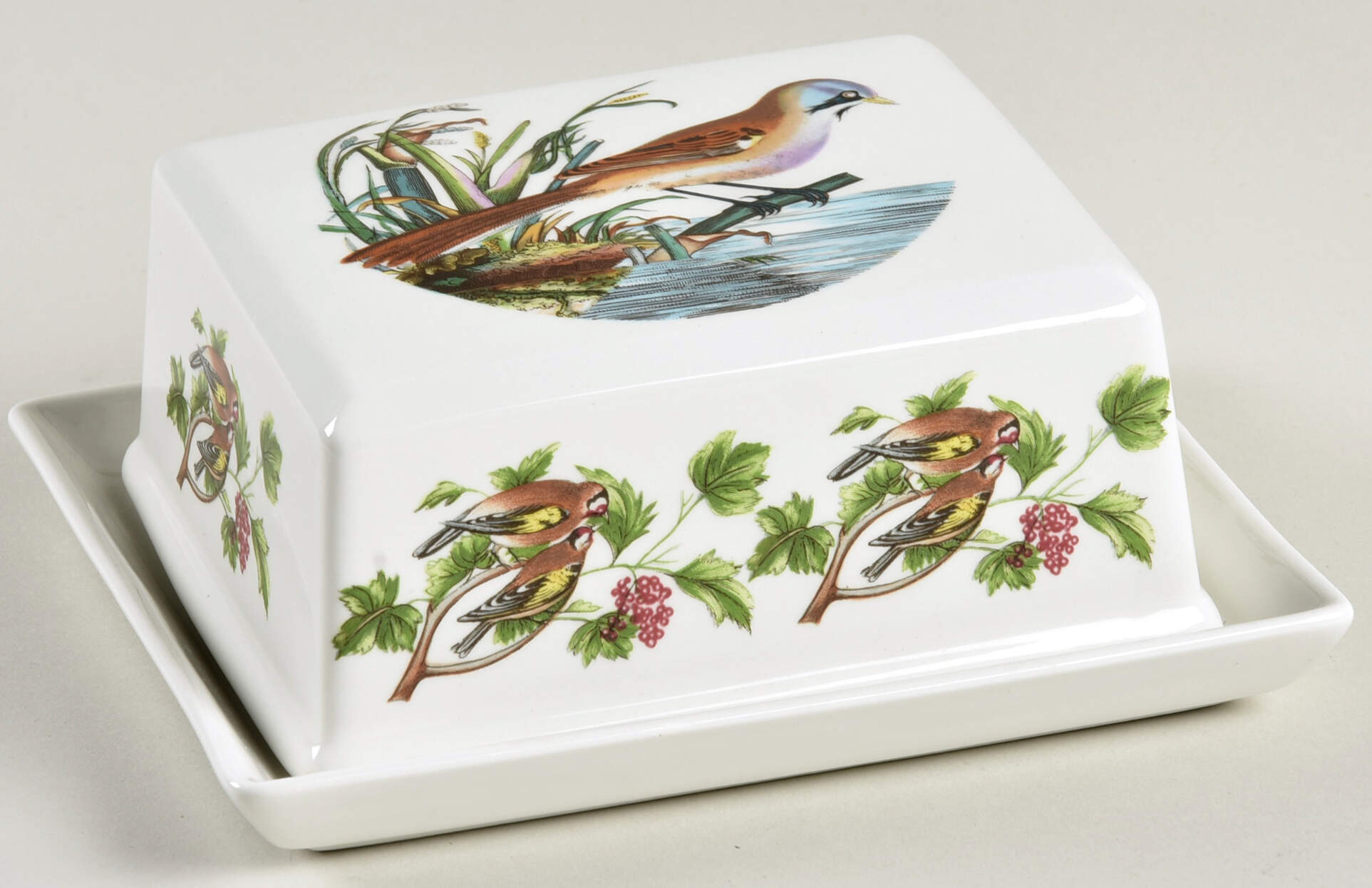 Birds of Britain Half Pound Covered Butter by Portmeirion-1