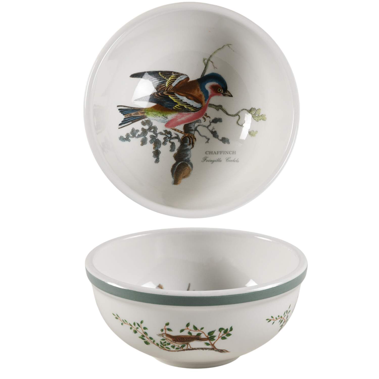 Birds of Britain Individual Salad Bowl with Green Band by Portmeirion-1