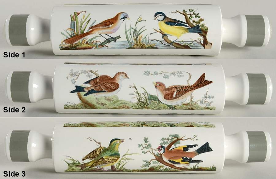 Birds of Britain Rolling Pin with Green Band by Portmeirion-1