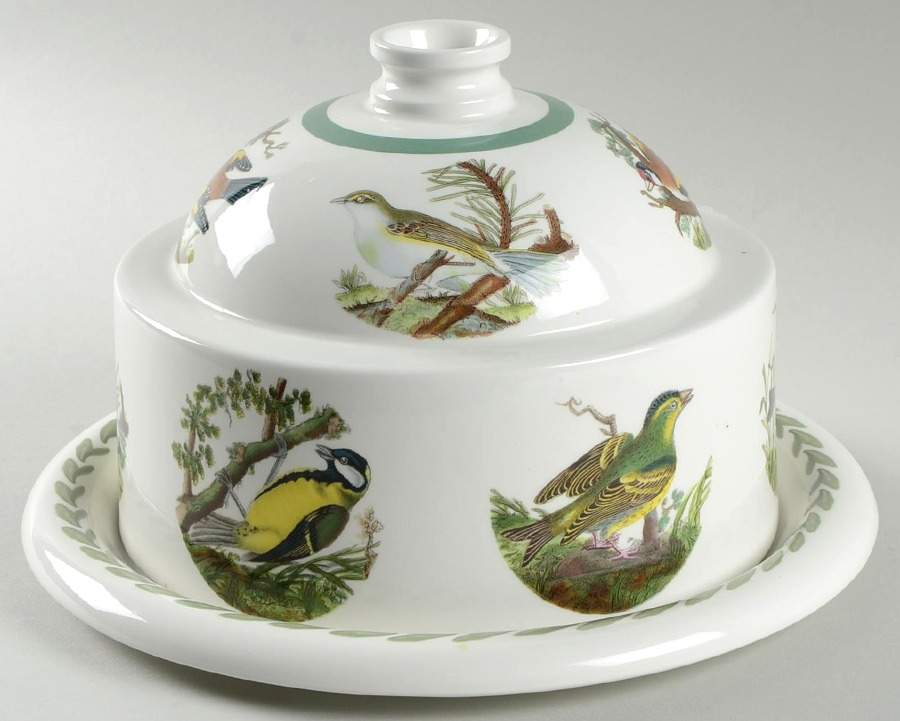 Birds of Britain Cheese Dome with 10" Plate by Portmeirion-1