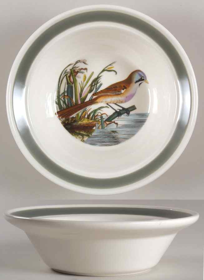 Birds of Britain Rim Cereal Bowl with Green Band by Portmeirion-1