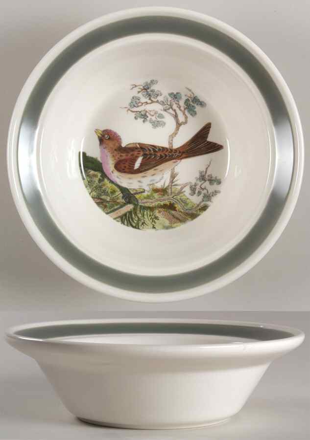 Birds of Britain Rim Cereal Bowl with Green Band by Portmeirion-1