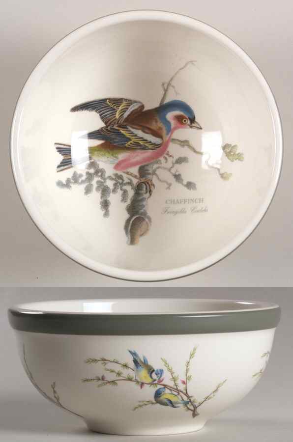 Birds of Britain Individual Salad Bowl with Green Band by Portmeirion-1