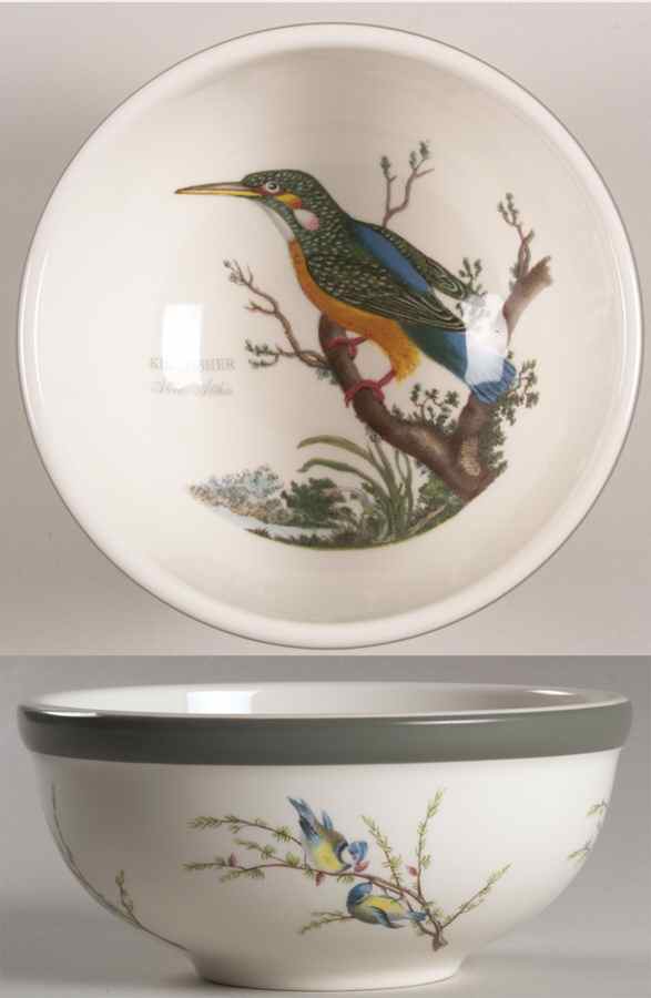 Birds of Britain Individual Salad Bowl with Green Band by Portmeirion-1