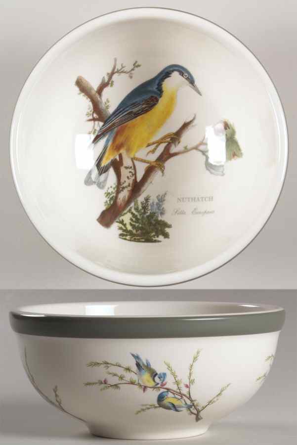 Birds of Britain Individual Salad Bowl with Green Band by Portmeirion-1