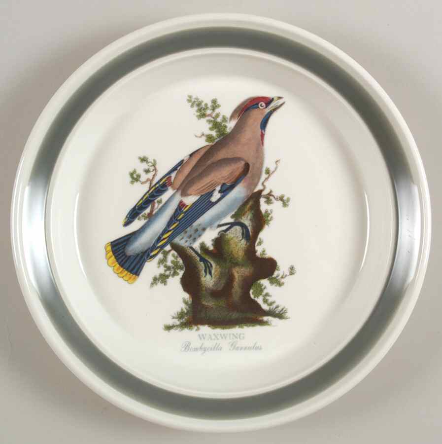 Birds of Britain Salad Plate with Green Band by Portmeirion-1