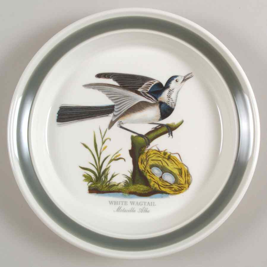 Birds of Britain Salad Plate with Green Band by Portmeirion-1