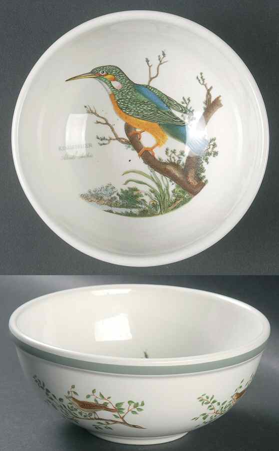 Birds of Britain Individual Salad Bowl with Green Band by Portmeirion-1