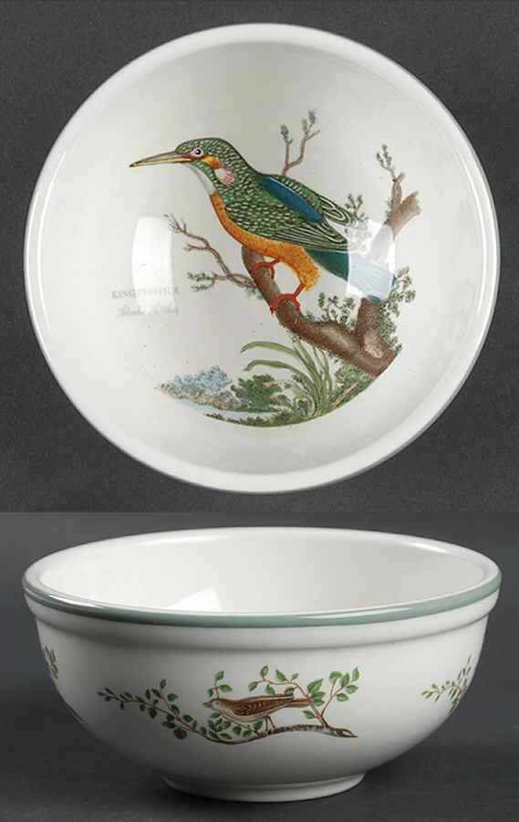 Birds of Britain Individual Salad Bowl with Green Band by Portmeirion-1