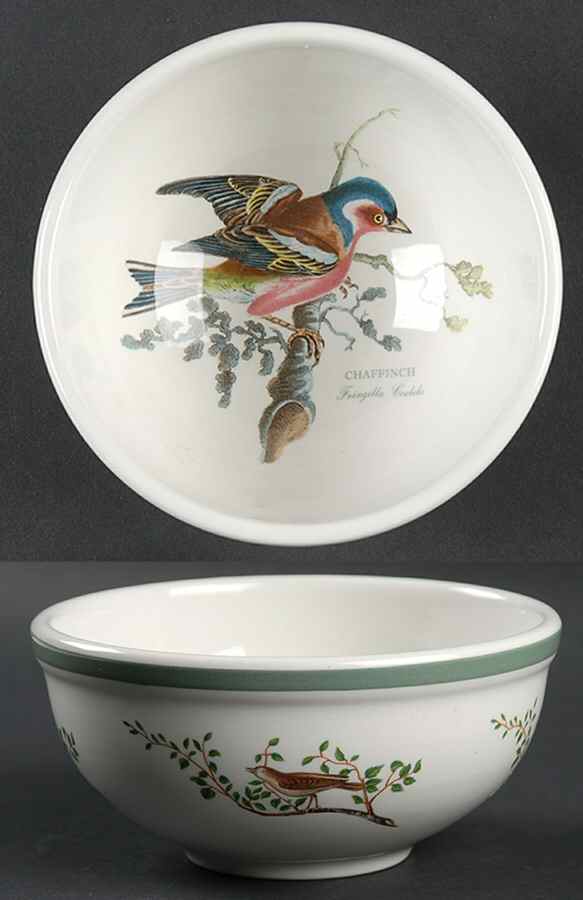Birds of Britain Individual Salad Bowl with Green Band by Portmeirion-1