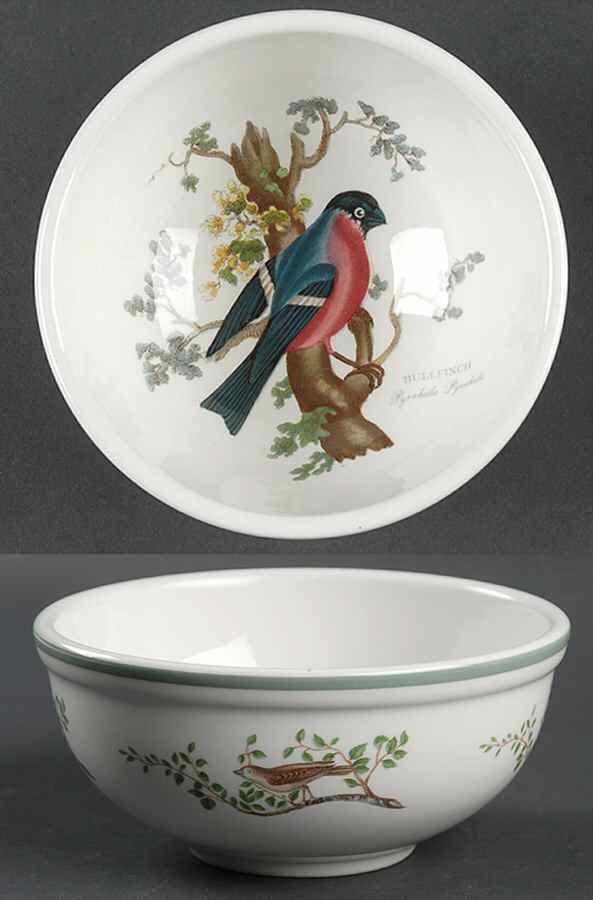 Birds of Britain Individual Salad Bowl with Green Band by Portmeirion-1