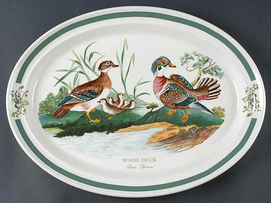 Birds of Britain 14" Oval Steak Platter by Portmeirion-1