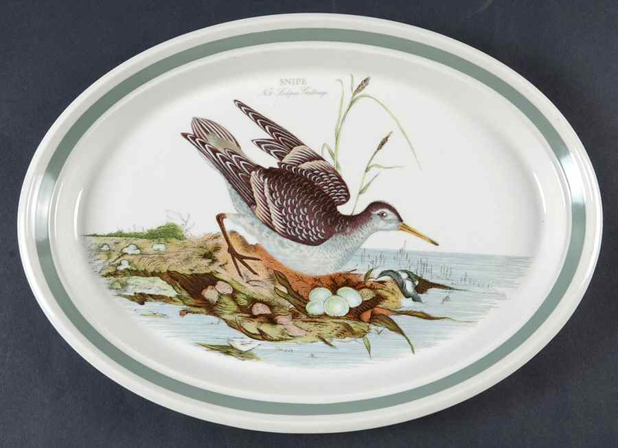 Birds of Britain 13" Oval Steak Platter by Portmeirion-1