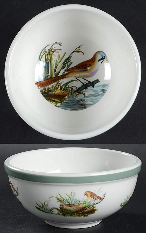 Birds of Britain Individual Salad Bowl with Green Band by Portmeirion-1