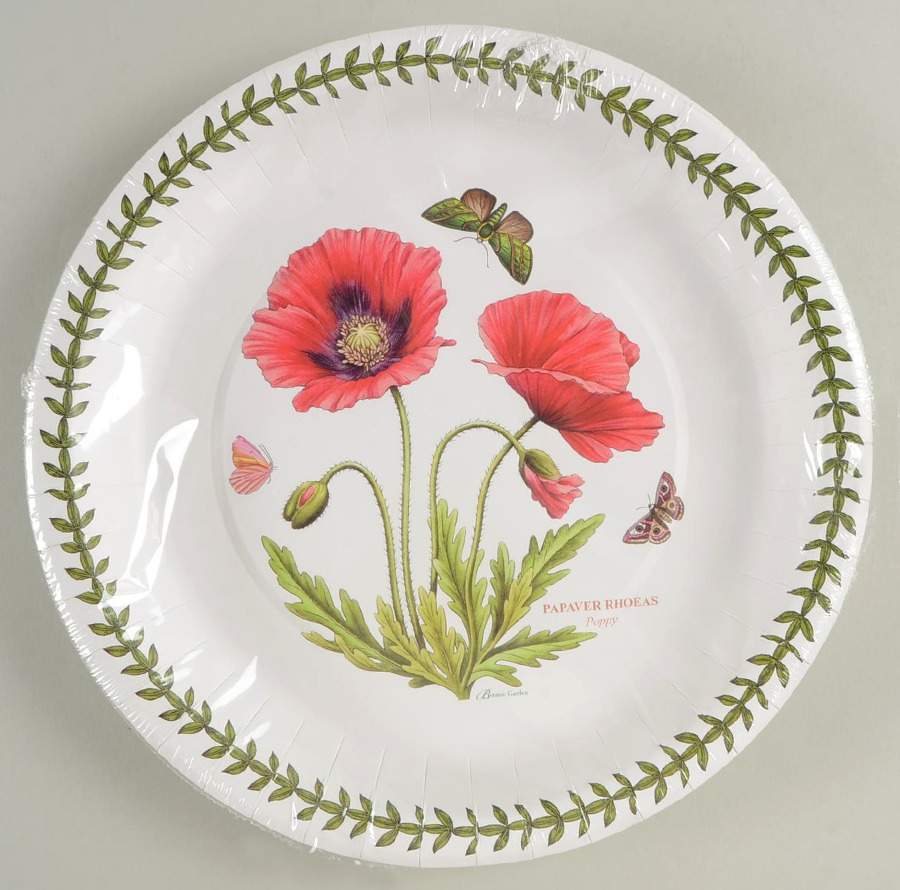 Botanic Garden Pack of 8 - Paper Dinner Plate by Portmeirion-1