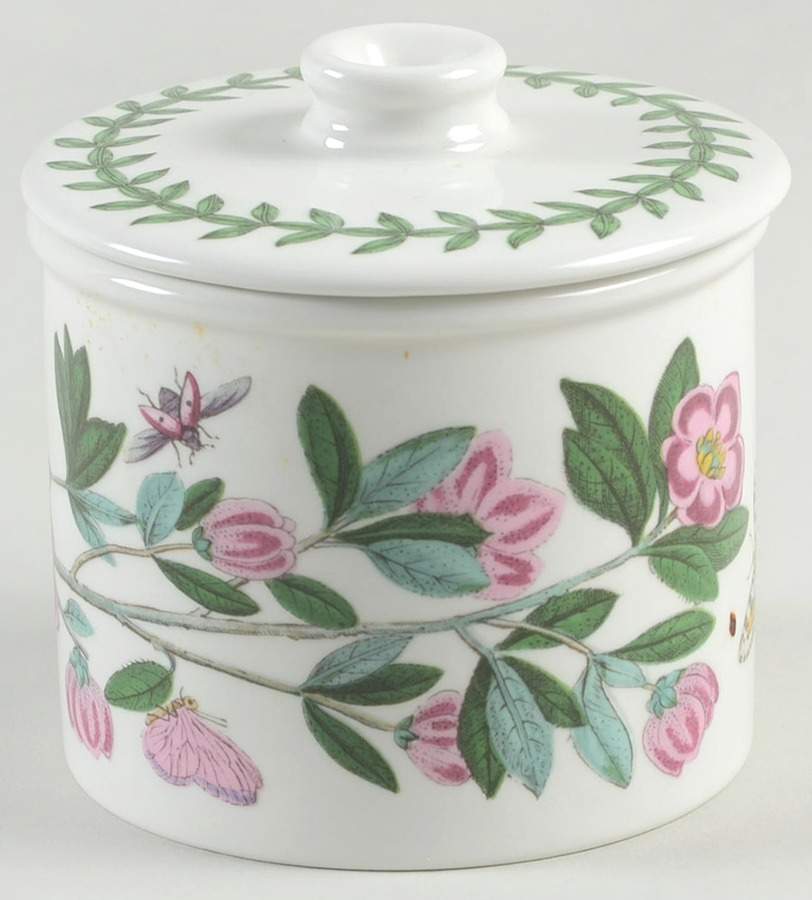 Botanic Garden Drum Sugar Bowl & Lid by Portmeirion-1
