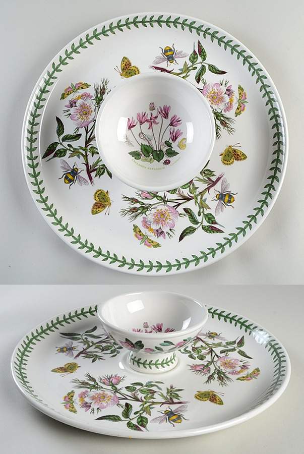 Botanic Garden Chip/Dip Set (Uses Sorbet for Dip) by Portmeirion-1