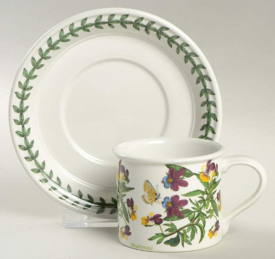 Botanic Garden Flat Demitasse Cup & Saucer Set by Portmeirion-1