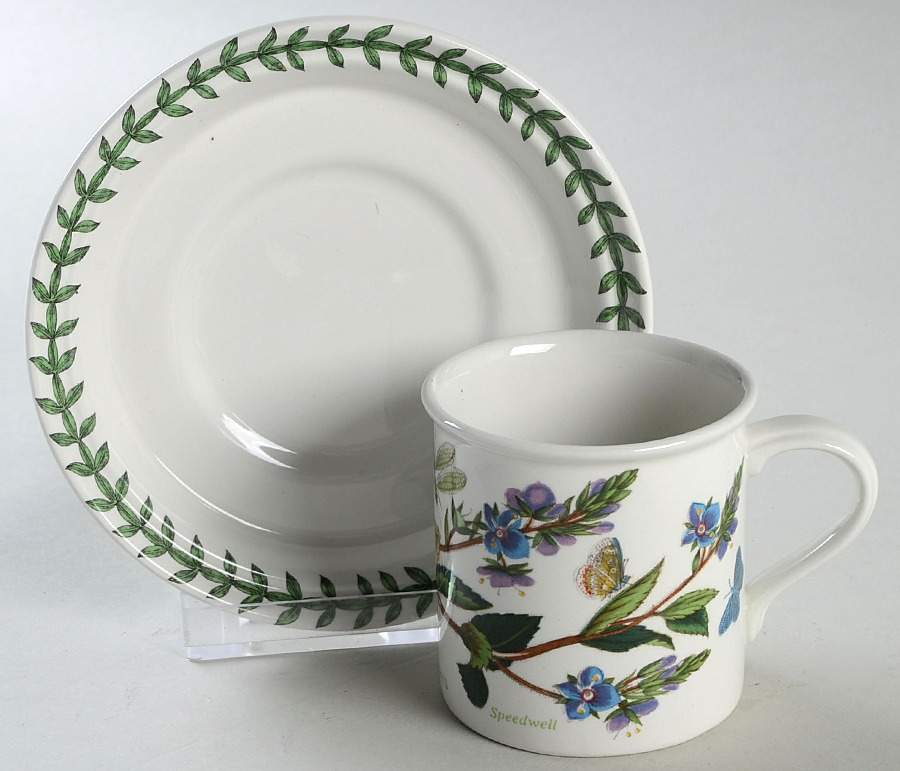 Botanic Garden Flat Demitasse Cup & Saucer Set by Portmeirion-1