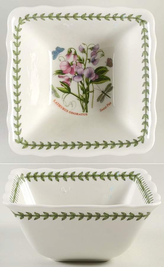 Botanic Garden 5" Square Scalloped Bowl by Portmeirion-1