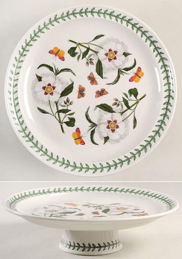 Botanic Garden 10" D Pedestal Cake Stand by Portmeirion-1