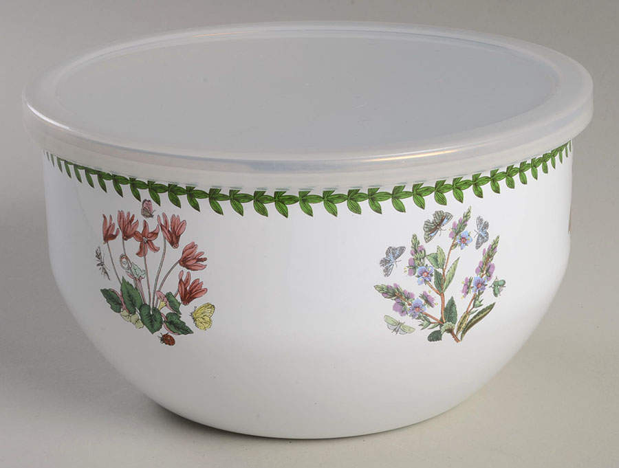 Botanic Garden 7" Metal Bowl & Plastic Lid by Portmeirion-1