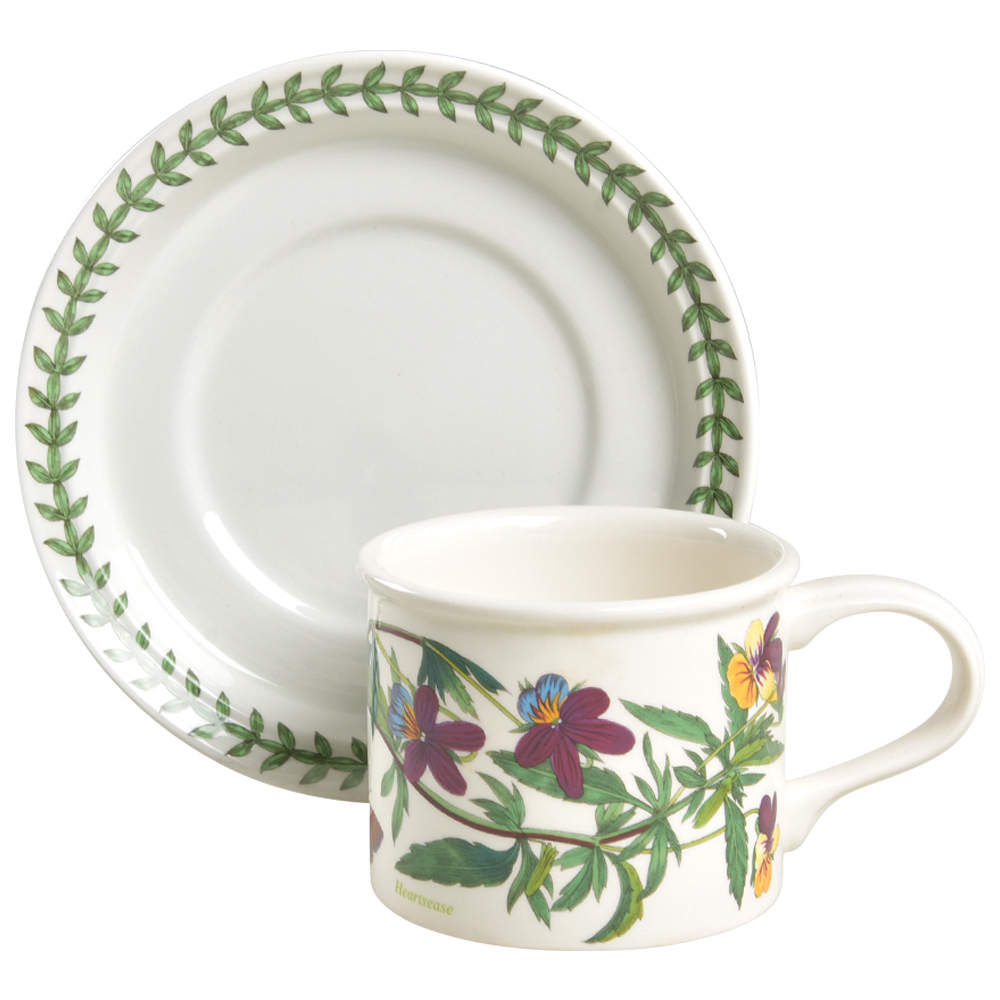 Botanic Garden Drum Flat Cup & Saucer Set by Portmeirion-1
