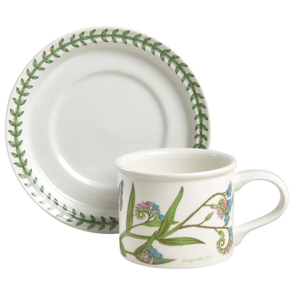 Botanic Garden Drum Flat Cup & Saucer Set by Portmeirion-1