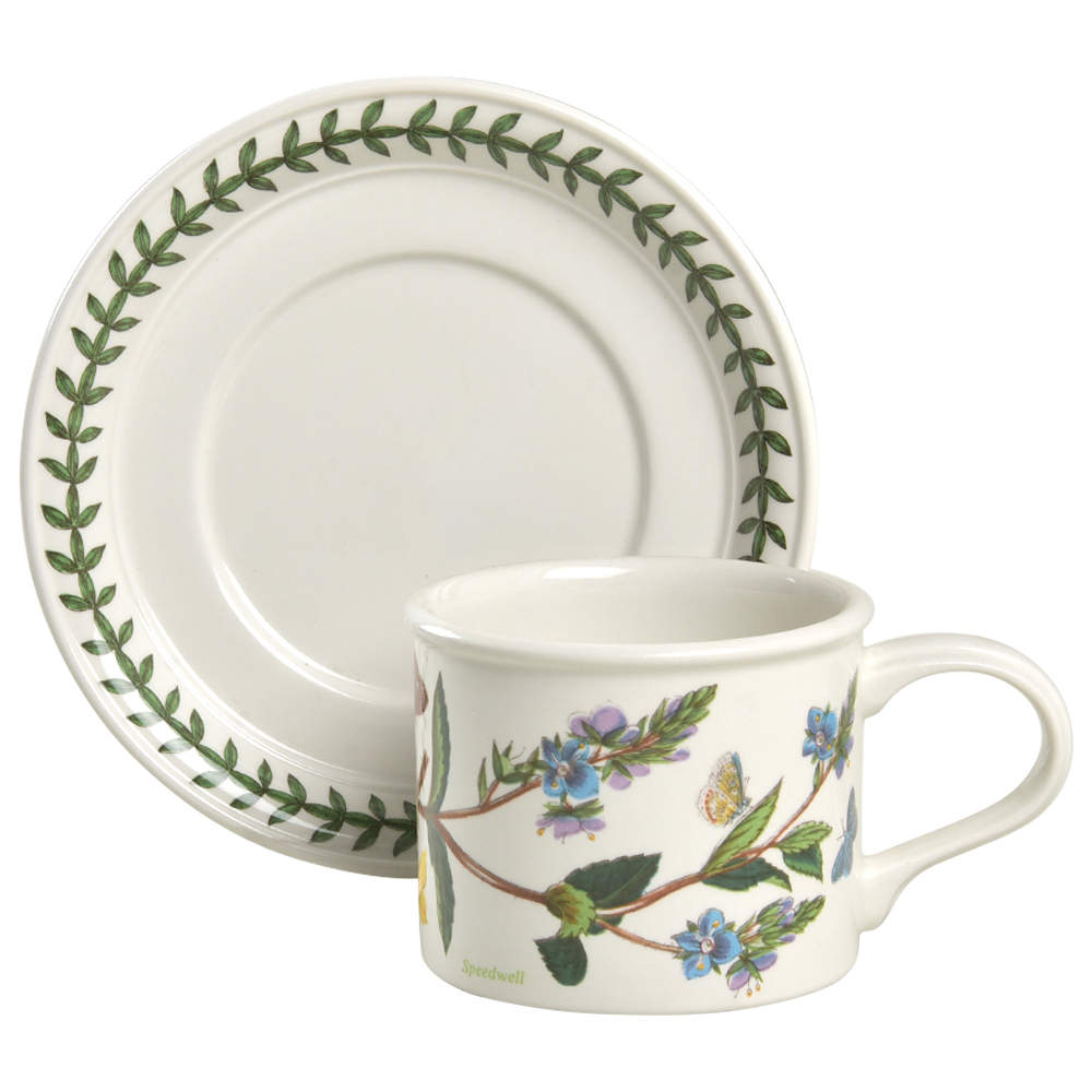 Botanic Garden Drum Flat Cup & Saucer Set by Portmeirion-1