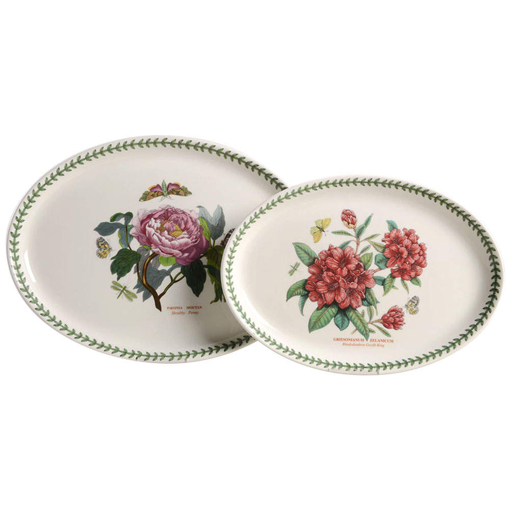 Botanic Garden (Set of 2) Oval Steak Platter (ST1274 & S1411B) by Portmeirion-1
